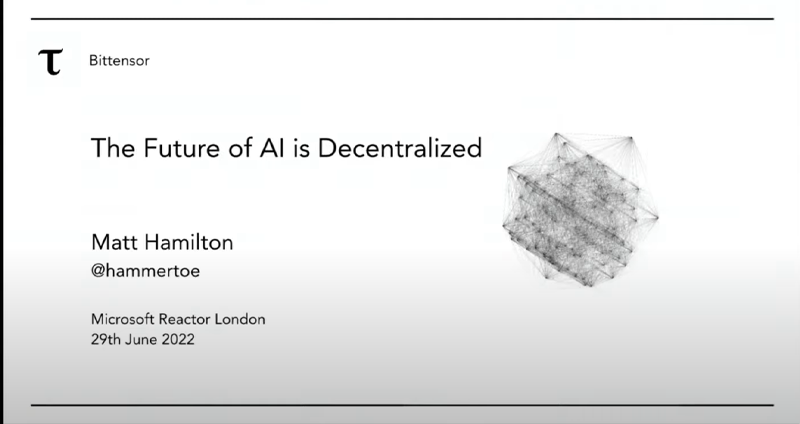 Bittensor at Microsoft Reactor: The Future of AI is Decentralized